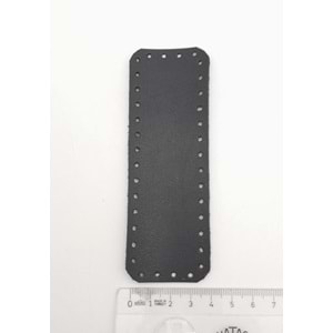 Çanta Aksesuar Suni Deri Siyah Renk 12X4 cm Dikdörtgen Çanta Tabanı