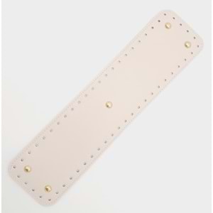 Çanta Aksesuar Suni Deri Krem Renk 40x10 cm Dikdörtgen Çanta Tabanı Light Gold Aparatlı
