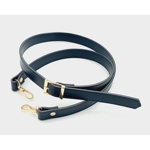 Çanta Aksesuar 120X2 Cm Suni Deri Light Gold Tokalı Lacivert Renk Çanta Sapı