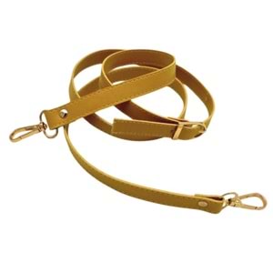 Çanta Aksesuar 120x1.5 cm Tokalı Çanta Sapı Slim Model Renk Seçenekli Light Gold Metalli 2