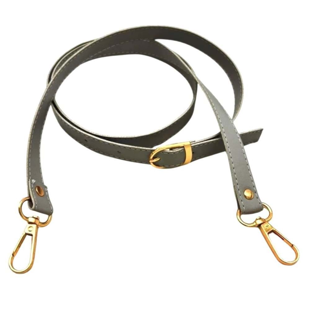 Çanta Aksesuar 120x1.5 cm Tokalı Çanta Sapı Slim Model Renk Seçenekli Light Gold Metalli 2