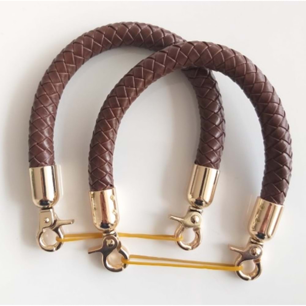 Çanta Aksesuar Örme Çanta Sapı, Koyu Kahve Renk