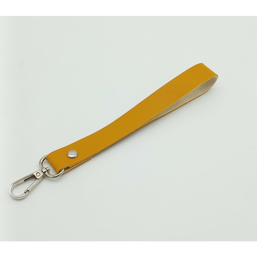 Çanta Aksesuar Tek Kat Suni Deri Hardal Renk Elcik Gümüş Metal