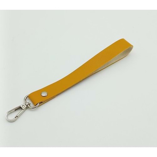 Çanta Aksesuar Tek Kat Suni Deri Hardal Renk Elcik Gümüş Metal