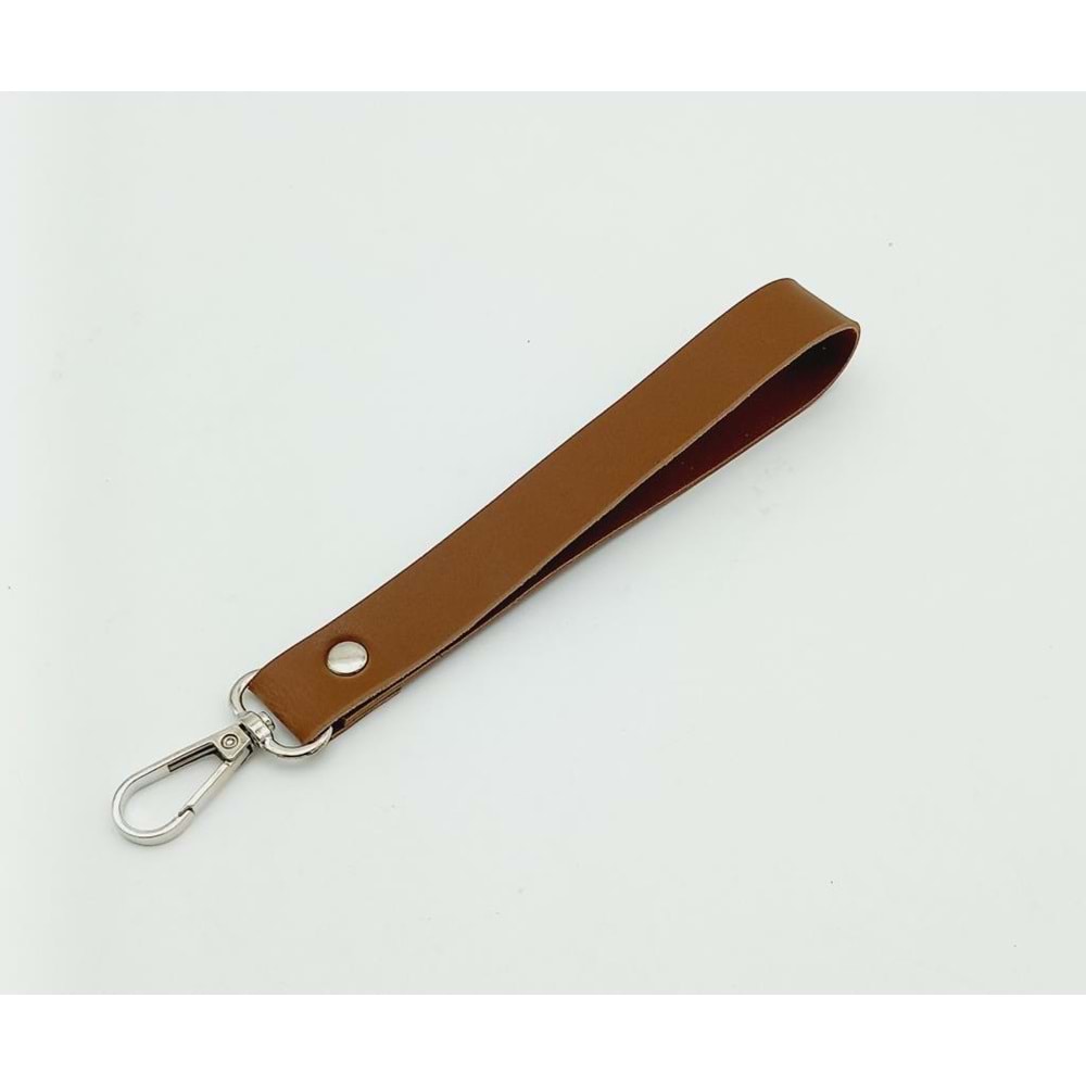 Çanta Aksesuar Tek Kat Suni Deri Taba Renk Elcik Gümüş Metal