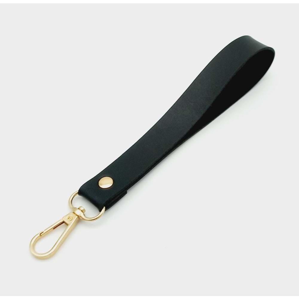 Çanta Aksesuar Tek Kat Suni Deri Siyah Renk Elcik Light Gold Metal