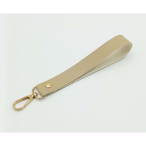 Çanta Aksesuar Tek Kat Suni Deri Bej Renk Elcik Light Gold Metal