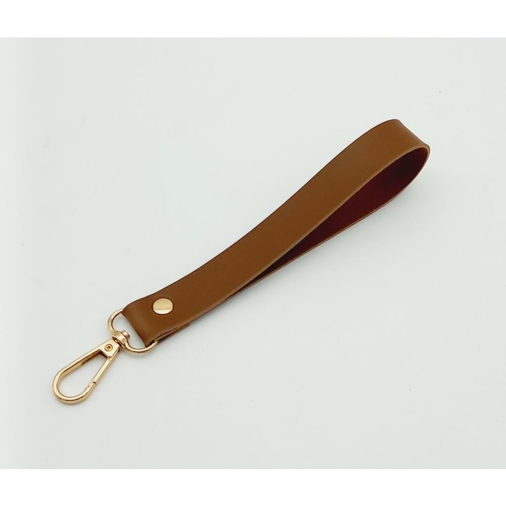 Çanta Aksesuar Tek Kat Suni Deri Taba Renk Elcik Light Gold Metal