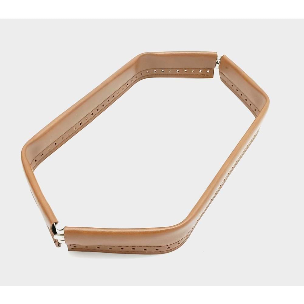 Çanta Aksesuar Taba Renk Derili Metal Çanta Ağzı 33 Cm