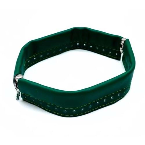 Çanta Aksesuar Yeşil Renk Derili Metal Çanta Ağzı 18 Cm