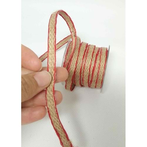 Çanta Aksesuar Kenarları Kırmızı Hasır Renk Kordon, Büzgü İpi Metrelik