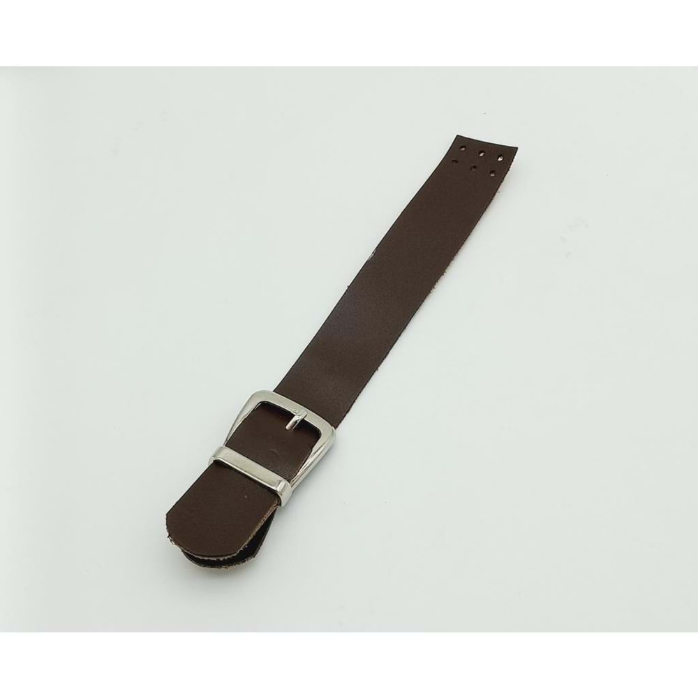 Çanta Aksesuar Tek Kat 18 Cm Suni Deri Kahverengi Kapak Gümüş Metal