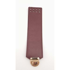 Çanta Aksesuar Bordo Renk Suni Deri 25X6 Cm Çanta Kapağı
