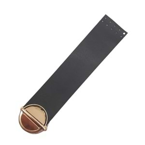 Çanta Aksesuar 18x4 cm Tek Kat Suni Deri Siyah Renk Kapak No:2 Light Gold Metal