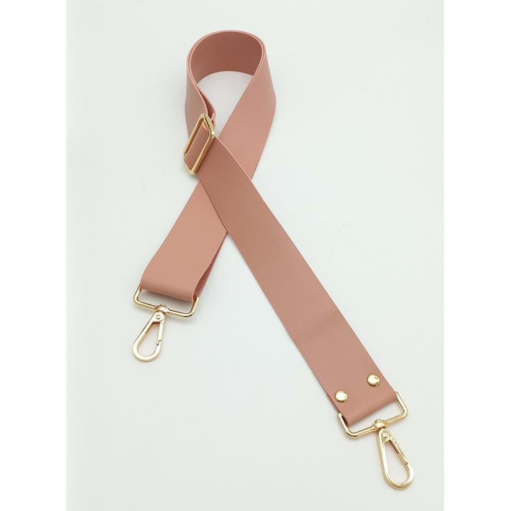Çanta Aksesuar Suni Deri Pudra 120X4 Cm Çanta Sapı Kalsap Light Gold Metalli