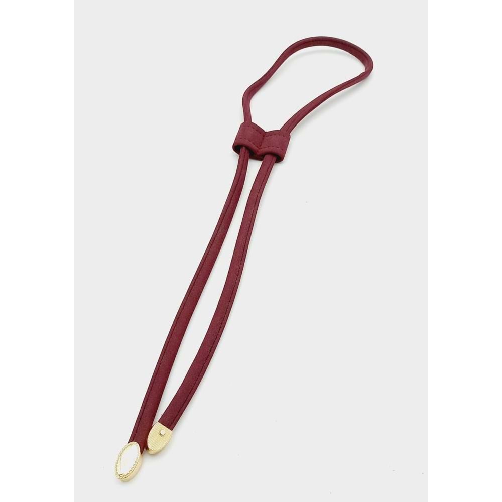 Çanta Aksesuar Bordo Renk Suni Deri Nubuk Büzgü Light Gold Metalli