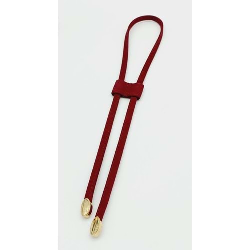 Çanta Aksesuar Koyu Bordo Renk Suni Deri Nubuk Büzgü Light Gold Metalli