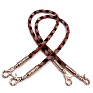 Çanta Aksesuar Renkli 60 cm Örme Çanta Sapı Light Gold Metal