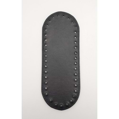 Çanta Aksesuar Suni Deri Siyah Renk 20X8 cm Oval Çanta Tabanı