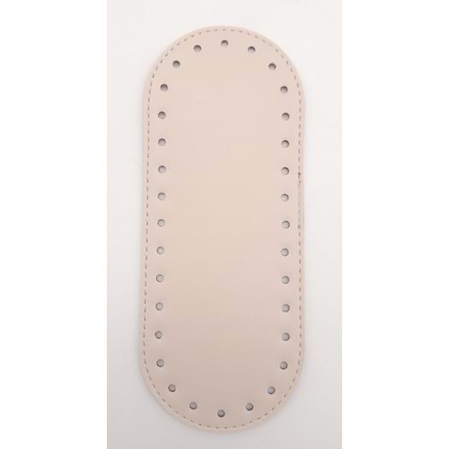 Çanta Aksesuar Suni Deri Krem 20X8 cm Oval Çanta Tabanı