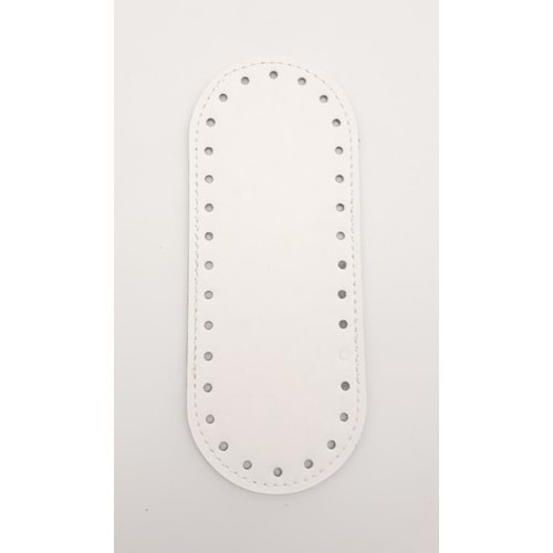Çanta Aksesuar Suni Deri Beyaz 20x8 cm Oval Çanta Tabanı