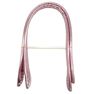 Çanta Aksesuar Parlak Rugan Deri Pelikan Model Çanta Sapı Pudra Renk