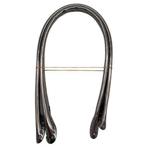 Çanta Aksesuar Parlak Rugan Deri Pelikan Model Çanta Sapı Antrasit Renk