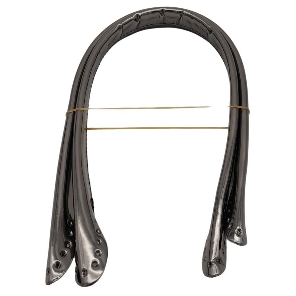 Çanta Aksesuar Parlak Rugan Deri Pelikan Model Çanta Sapı Antrasit Renk