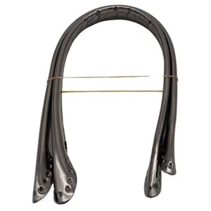 Çanta Aksesuar Parlak Rugan Deri Pelikan Model Çanta Sapı Antrasit Renk