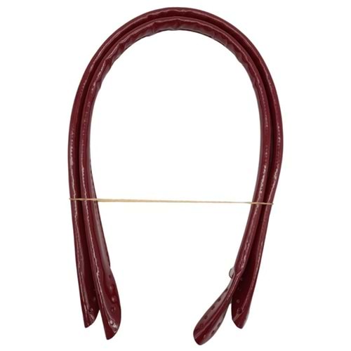 Çanta Aksesuar Parlak Rugan Deri Pelikan Model Çanta Sapı Bordo Renk