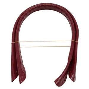 Çanta Aksesuar Parlak Rugan Deri Pelikan Model Çanta Sapı Bordo Renk