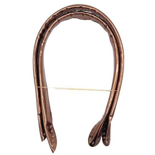 Çanta Aksesuar Parlak Rugan Deri Pelikan Model Çanta Sapı Bakır Renk