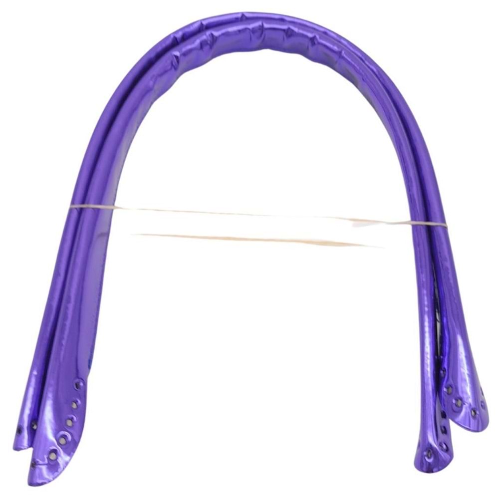 Çanta Aksesuar Parlak Rugan Deri Pelikan Model Çanta Sapı Mor Renk