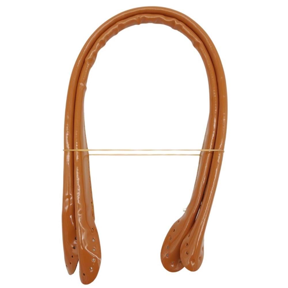 Çanta Aksesuar Parlak Rugan Deri Pelikan Model Çanta Sapı Açık Taba Renk