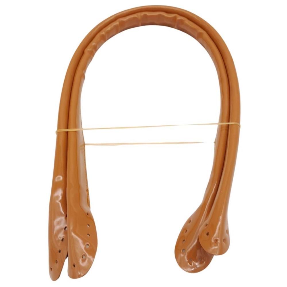 Çanta Aksesuar Parlak Rugan Deri Pelikan Model Çanta Sapı Açık Taba Renk