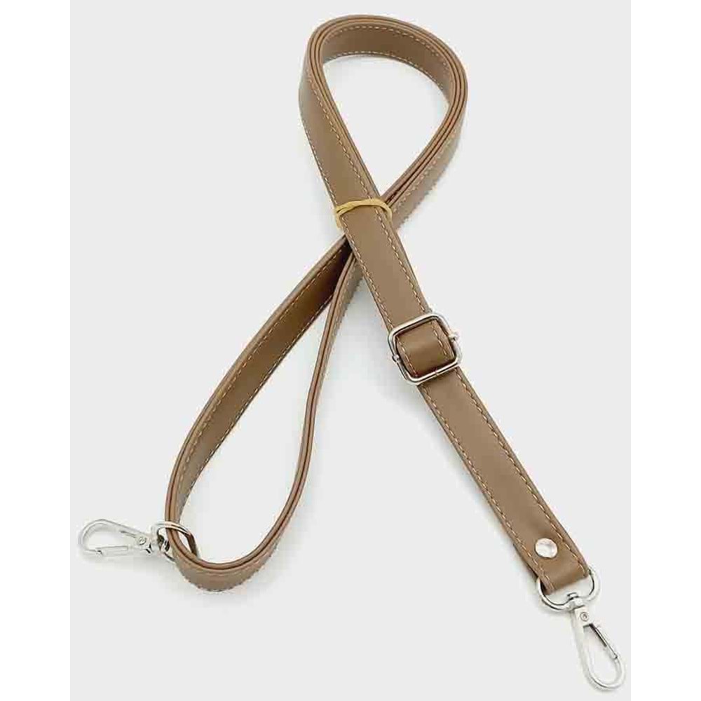 Çanta Aksesuar Vizon 125X2 Cm Çanta Sapı Sürgütlü Gümüş Metal