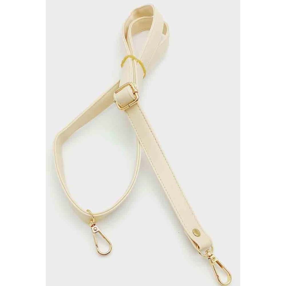 Çanta Aksesuar Krem 125X2 Cm Çanta Sapı Sürgütlü Light Gold Metal