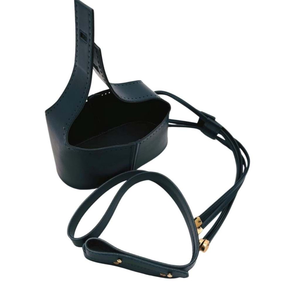 Çanta Aksesuar Torba2 Model Çanta Yapım Aparatı Lacivert Renk Light Gold Metalli