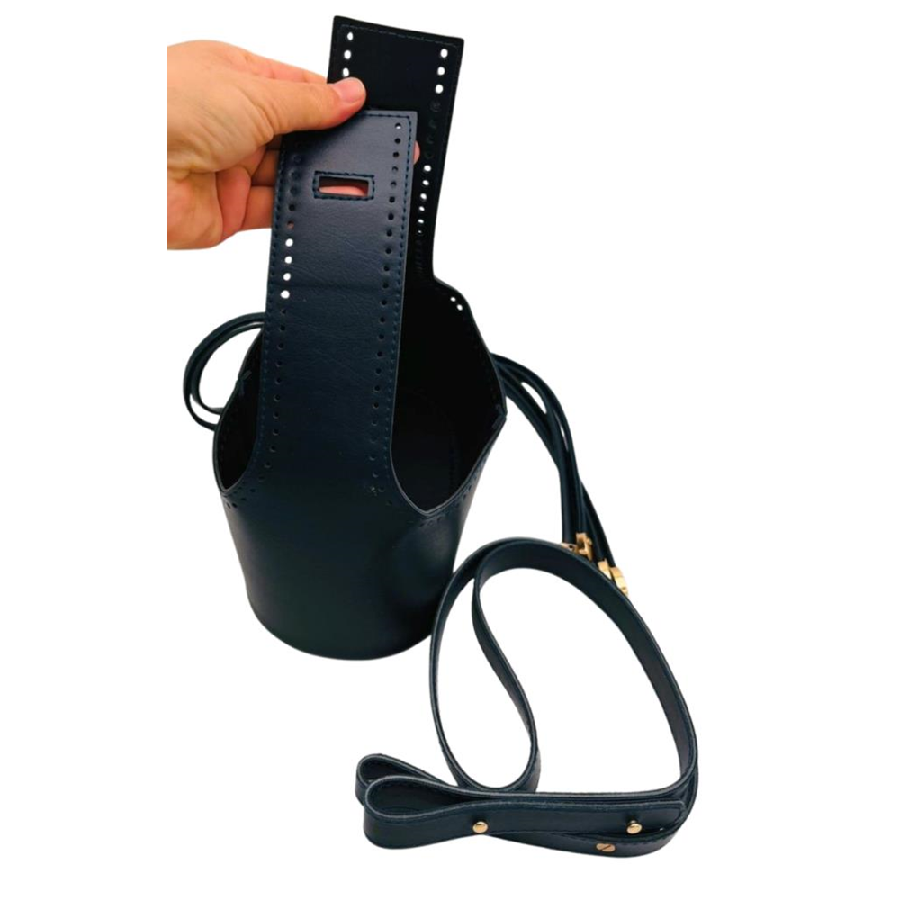 Çanta Aksesuar Torba2 Model Çanta Yapım Aparatı Lacivert Renk Light Gold Metalli