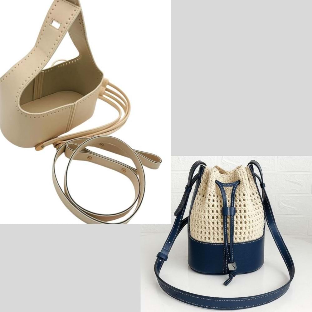 Çanta Aksesuar Torba2 Model Çanta Yapım Aparatı Krem Renk Light Gold Metalli