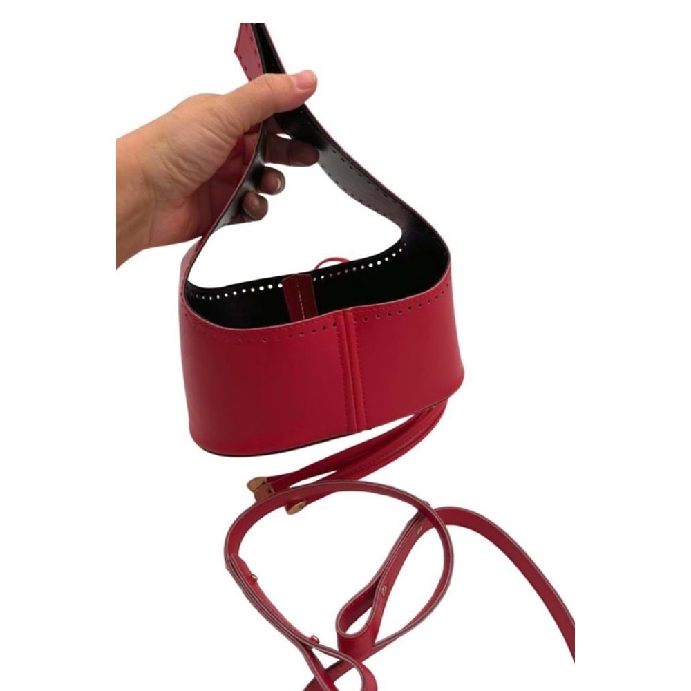 Çanta Aksesuar Torba2 Model Çanta Yapım Aparatı Kırmızı Renk Light Gold Metalli