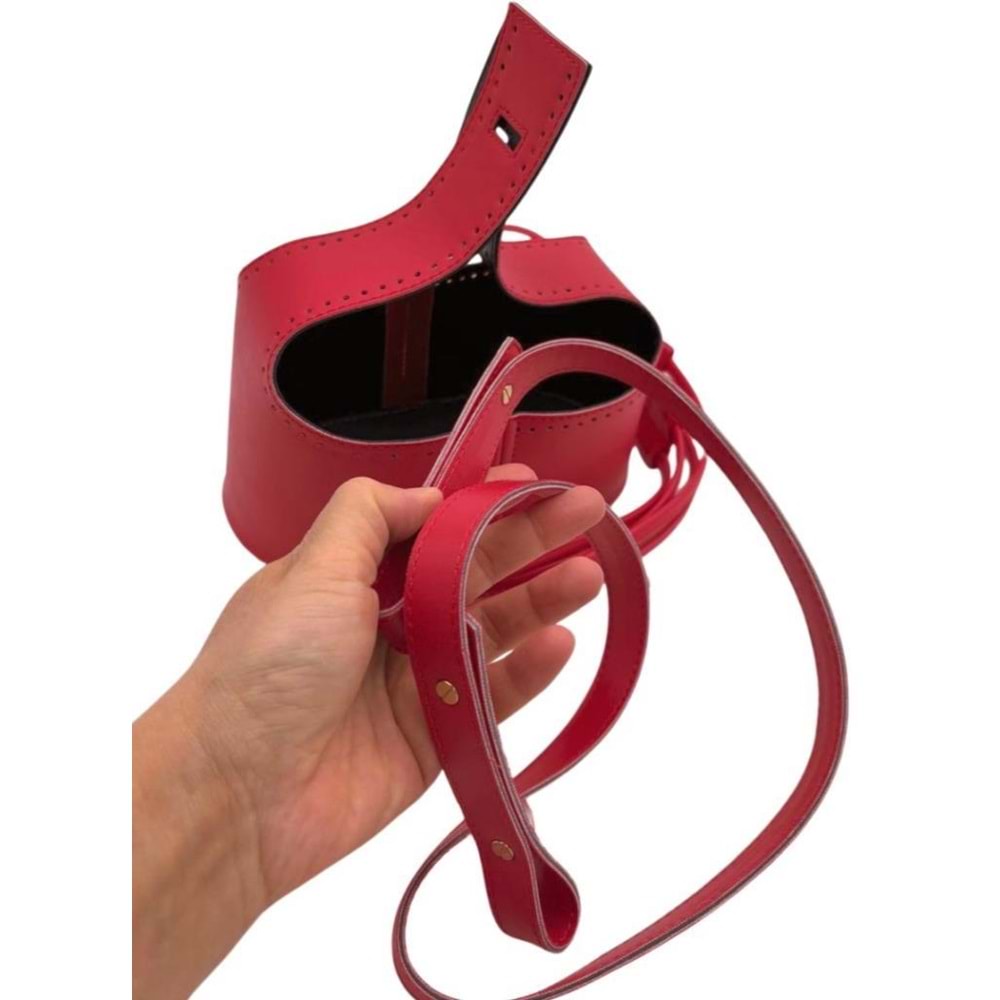 Çanta Aksesuar Torba2 Model Çanta Yapım Aparatı Kırmızı Renk Light Gold Metalli