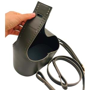 Çanta Aksesuar Torba2 Model Çanta Yapım Aparatı Haki Renk Light Gold Metalli