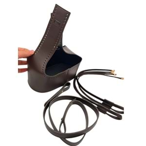 Çanta Aksesuar Torba2 Model Çanta Yapım Aparatı Koyu Kahve Renk Light Gold Metalli