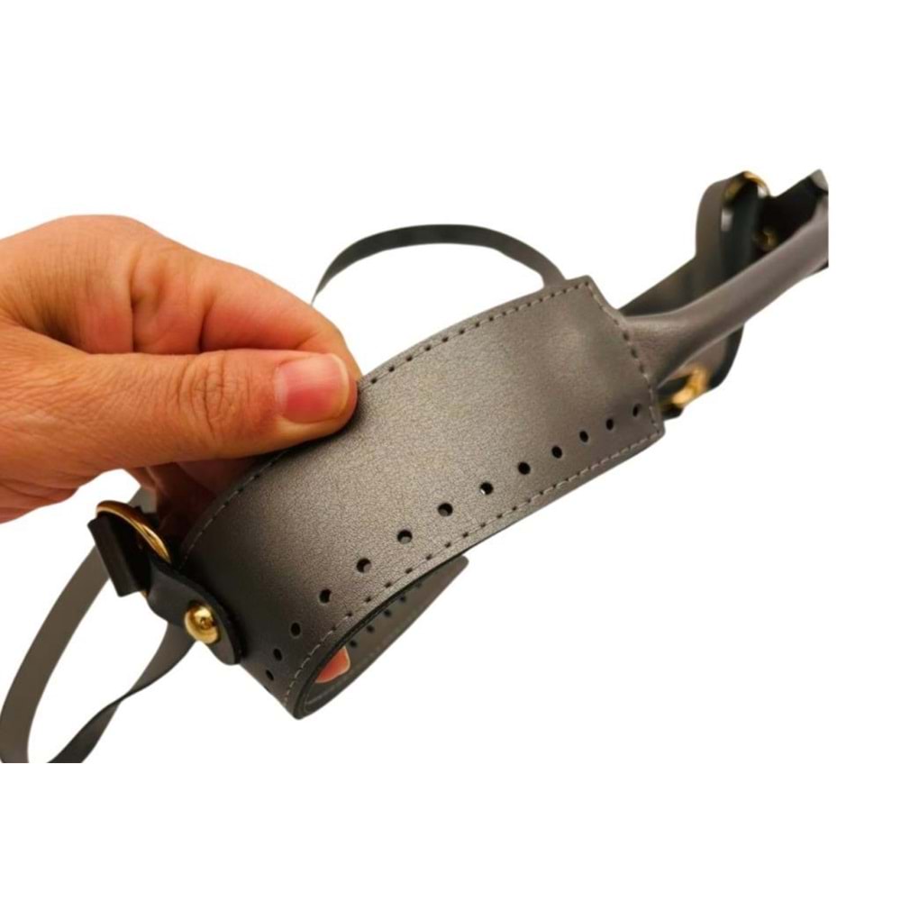 Çanta Aksesuar Tutma Saplı Model Çanta Yapım Aparatı Parlak Gri Renk Light Gold Metalli