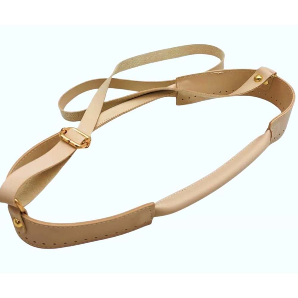 Çanta Aksesuar Tutma Saplı Model Çanta Yapım Aparatı Krem Renk Light Gold Metalli