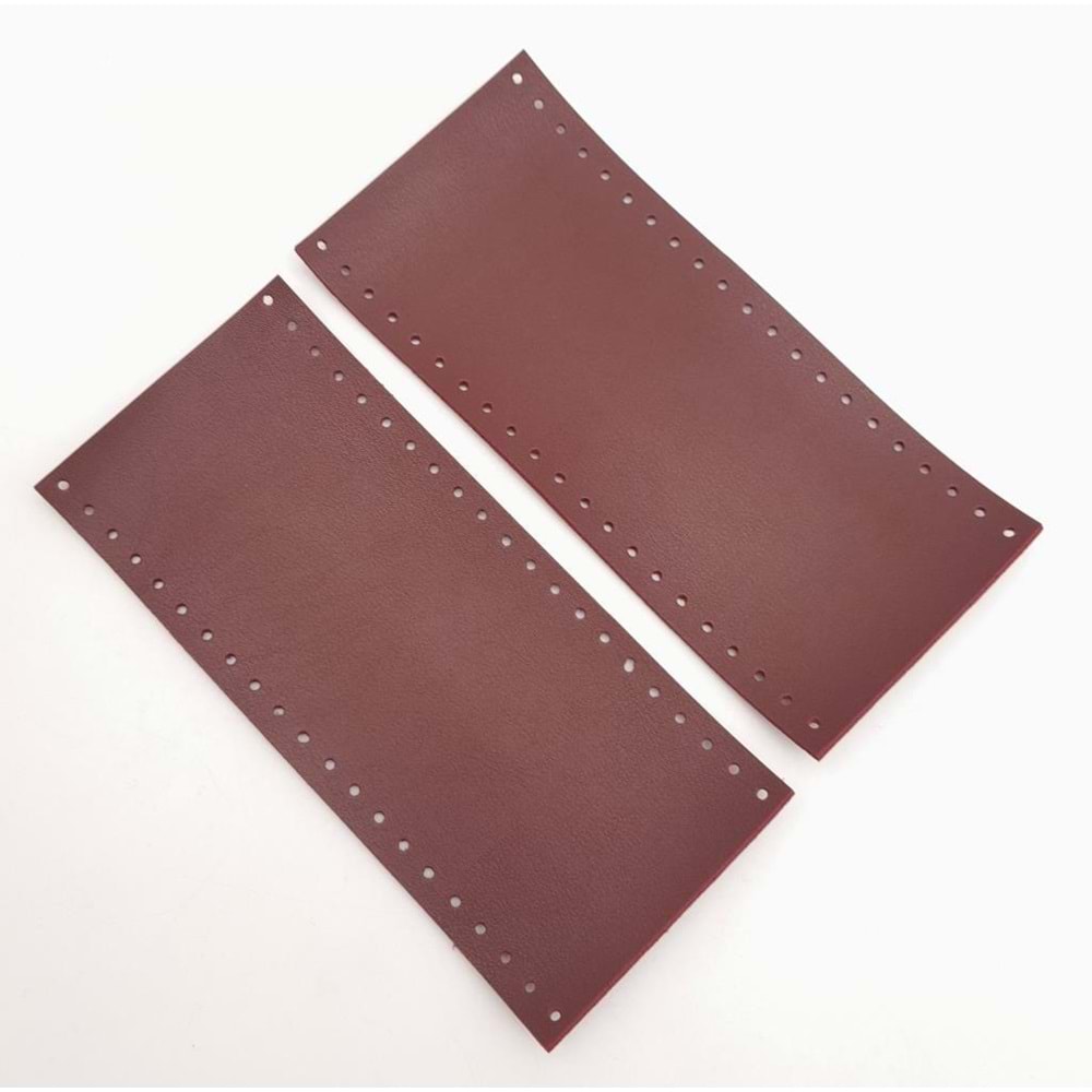 Çanta Aksesuar Suni Deri Tutma Sapı Bordo Simit Sap 17x7.5 Cm
