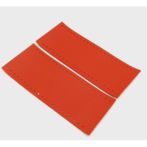 Çanta Aksesuar Suni Deri Tutma Sapı Kırmızı Simit Sap 17x7.5 Cm