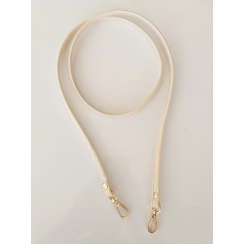 Çanta Aksesuar Spagetti Model Çanta Sapı Krem Renk Light Gold Metal