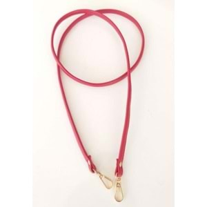 Çanta Aksesuar Spagetti Model Çanta Sapı Kırmızı Renk Light Gold Metal